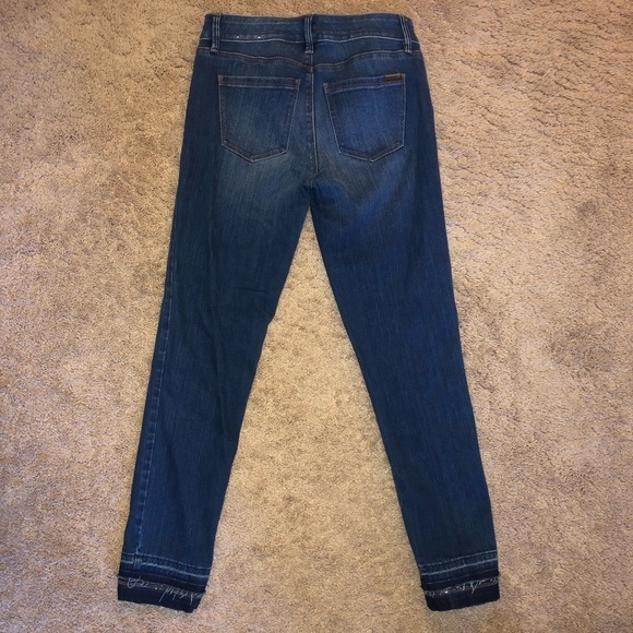 White House Black Market “The Slim Ankle” Embellished Hem Size 0 - Picture 13 of 14